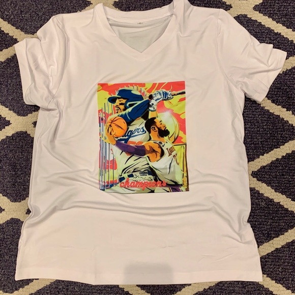 New Dodgers and Lakers Champions t-shirt - Picture 1 of 2